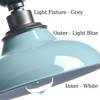 SAMTEEN Farmhouse Semi Flush Ceiling Light 12-Inch Light Blue Flush