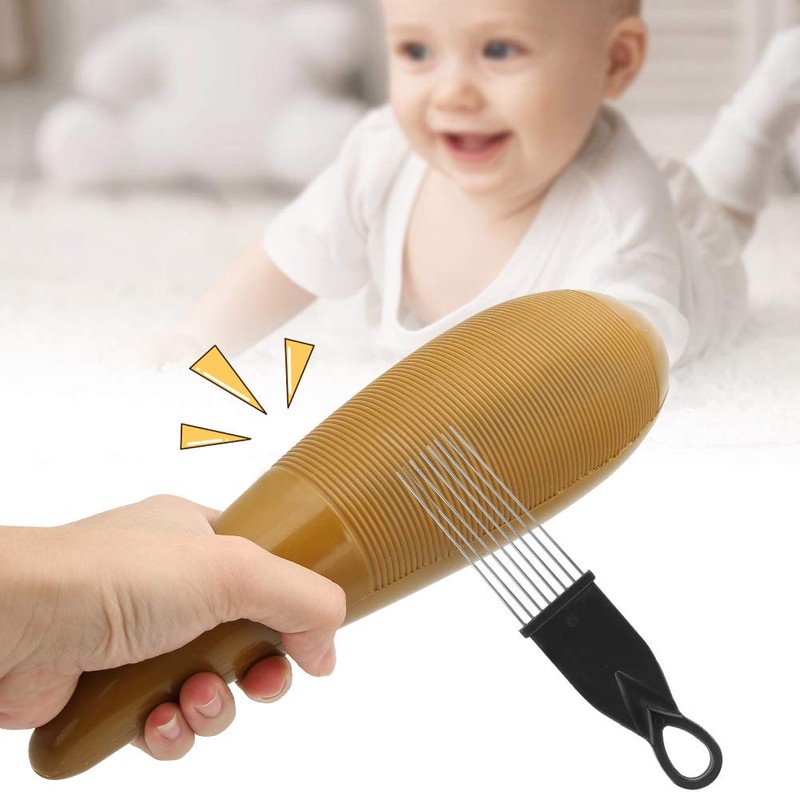 Guiro Instrument Percussion Instrument with Scraper, Musical Training Equipment for