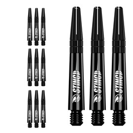 Ruthless Sting 3XS1767 3 Sets of 3 Stems Polycarbonate Solid Black with Black Aluminium Tip Short 36mm
