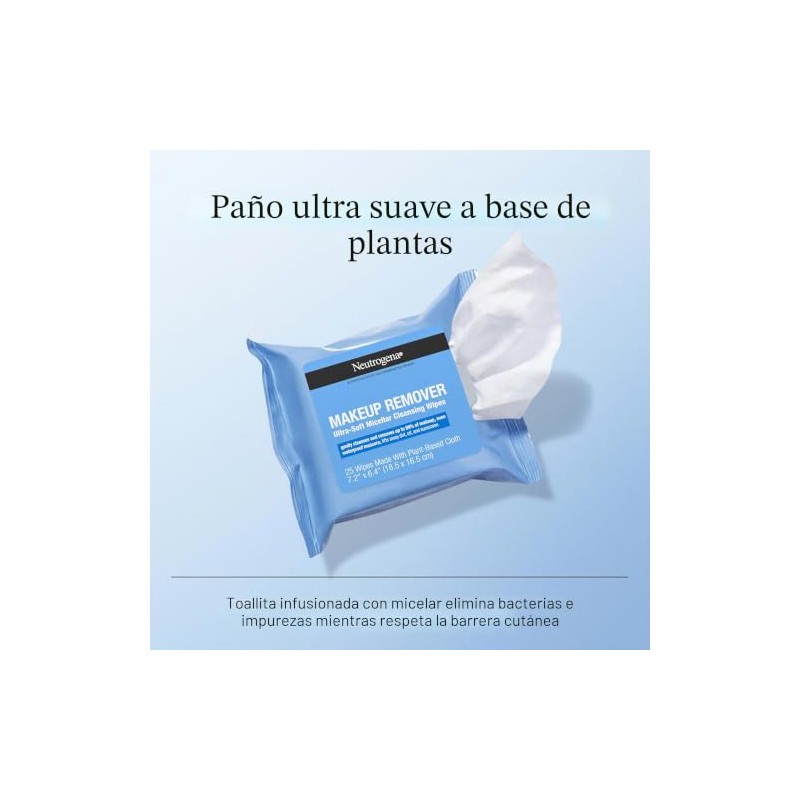 Toallitas removedoras de maquillaje Neutrogena