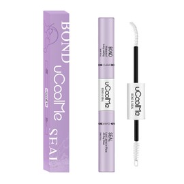 Lash Bond and Seal uCoolMe Waterproof for Lash Clusters 144Hours Super Hold Long-Lasting Non-Irritating Eyelash Glue for DIY at Home(White Bond,10ML)