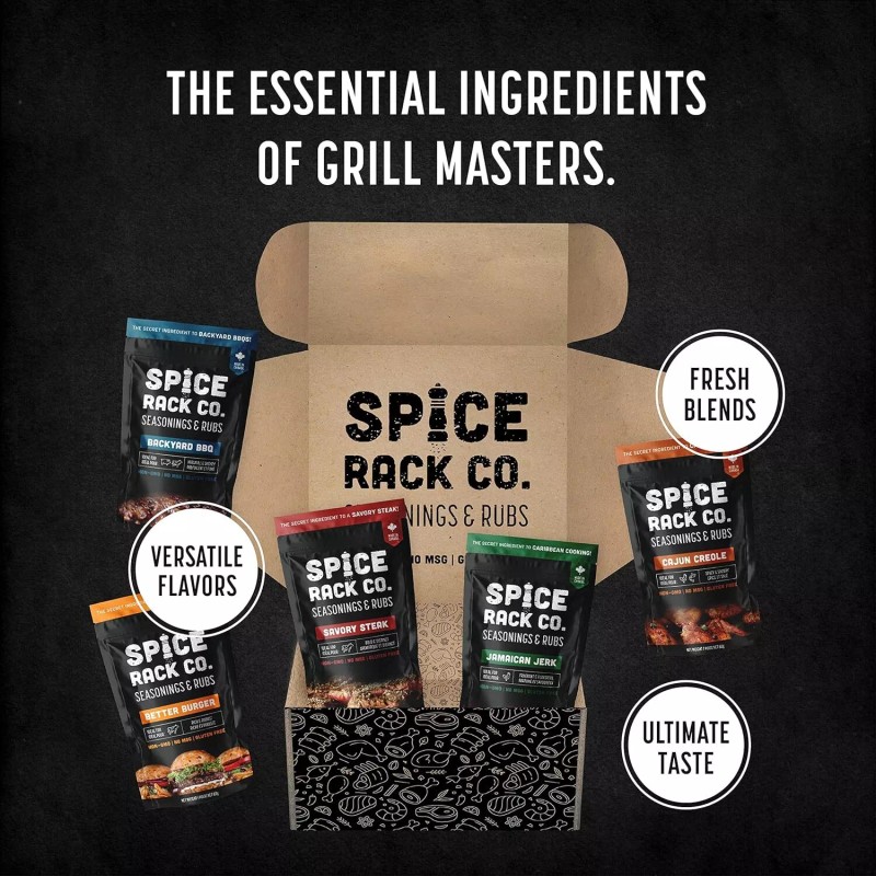 Spice Rack Co. BBQ Spices And Rubs Gift Set -