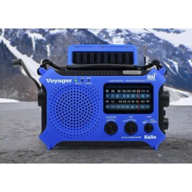 Kaito KA500 AM FM Shortwave Solar Crank Emergency NOAA Weather Alert Radio Blue