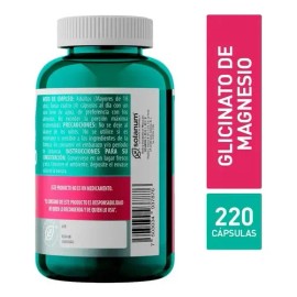 Glicinato de Magnesio Solanum, Suplemento Para Relajación y Sueño, 220 Cápsulas Veganas                                                               