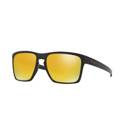 Oakley Men's OO9341 Sliver XL Rectangular Sunglasses, Matte Black/24K Iridium, 57 mm