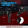 JiiinMiiin M14x1.5 Black Wheel Lug Bolts, WheelBolt Thread for Wheel
