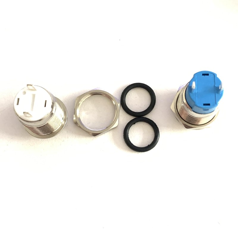Aurooooa Push Button Switch, On/Off, 0.5 inch (12 mm), Waterproof