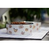 Pearhead Pearhead Cat Faces Pattern Ceramic Pet Bowl, Holds 2