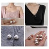 15 Sets Pearl Brooch Buttons, Removable Reusable Buttons, No Sew