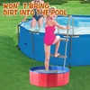 Portable Pool Foot Bath, Extra-Large 23.6" & Inflatable-Free, Collapsible Pool