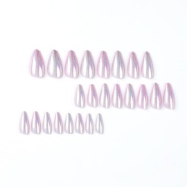 24PCS Reusable Fake Nails - Pressed Nails, Sparkling Series, Sticky Nails - Fake Nails for Women and Girls