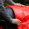 Bortaberg Tarpaulin Strengthened Waterproof With Eyelets, Orange, Multi-Use Cover Protection,