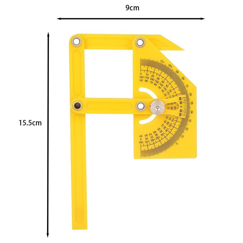 VOANZO Universal Angle Finder Tool Arm Protractor Ruler Goniometer &