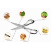 Kitchen Scissors, Professional Sturdy Stainless Steel Multipurpose Food Scissors with