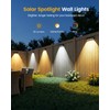 JOFIOS Fence Lights Solar Powered 12 Pack, Warm White, Cool