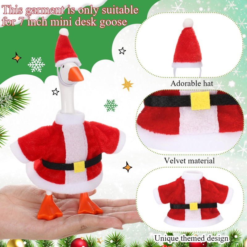 Abbylike 2 Sets 7 Inch Magnetic Desk Goose Outfits, Mr.