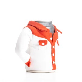 Puffin Drinkwear Howdy Cowboy Shirt Koozie Sandy White/ Red