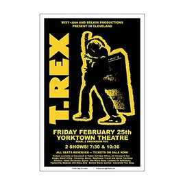 Raw Sugar Art Studio T Rex 1972 Cleveland Concert Poster