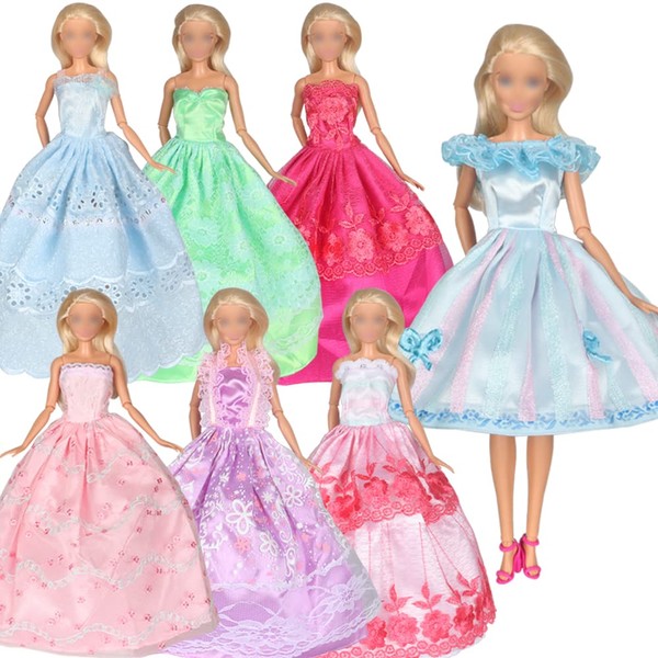 Tanosy 6 PCS Doll Clothes Dresses Handmade Party Gowns Dresses for 11.5 inch Girl Doll(6 PCS Dresses)