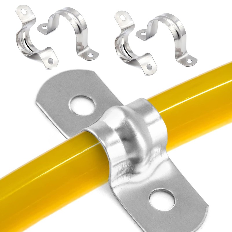 Wohlstand 50 pieces stainless steel pipe clamp, U-shaped pipe clamp,