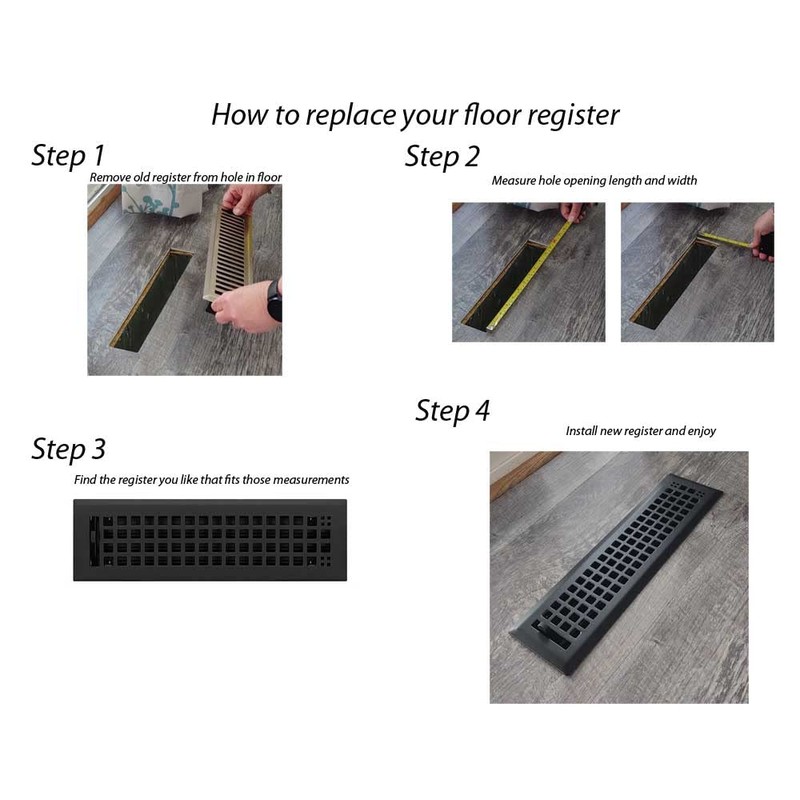 Polished Brass Plated Steel Rockwell Register for Floor/Wall Use -