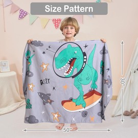 saftan Baby Bath Hooded Towels, Super Soft and Absorbent, Baby Towel Beach | Pool Towels for Baby Kids Ages 0-8, Baby Essentials for Newborn Boys and Girls |30X50 in |Dinosaur