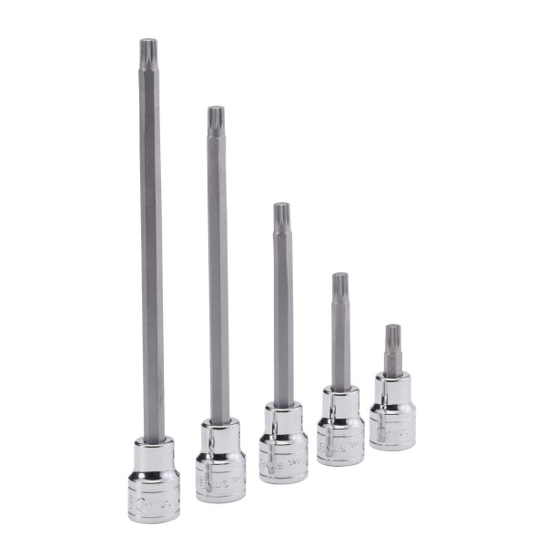 Genius Tools 3/8" Dr. M8 Triple Square Bit Socket, 180mmL