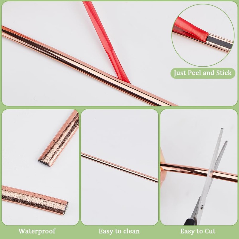 CRASPIRE 10Ft Peel and Stick Molding Trim Flexible Self-Adhesive Decorative