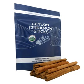 One Farm by WAAYB Organic Ceylon Cinnamon Sticks, Single Estate, Premium Sri Lanka Cinnamon, Non-GMO, Fair-Trade & Gluten Free in Resealable Pouch for Cooking, Decoration, Lattes & Tea