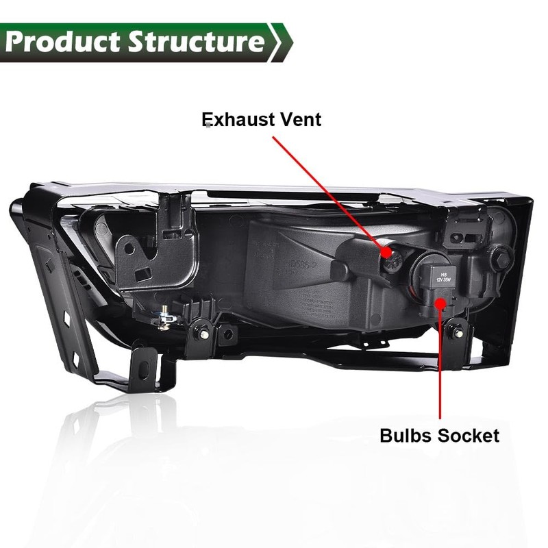 G-PLUS Fog Light Lamps Assembly Compatible With Honda Accord Sedan
