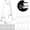 2 Inch 12pcs Blinds Hold Down Brackets, Clear Plastic Door