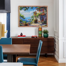 MISITU Puzzle 1000 Pieces for Adults and Children from 14 Years Classic Puzzles, Villa by the Sea Puzzle, Puzzle 1000 Pieces