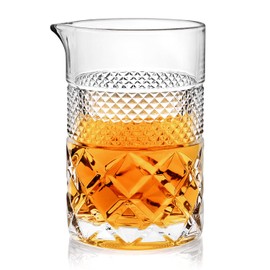 Cocktail Mixing Glass - Premium 22oz - Solid, Stable, Sturdy Hand Blown Crystal - Professional Quality Barware - Gift for Wedding, Anniversary, Birthday, Father's Day