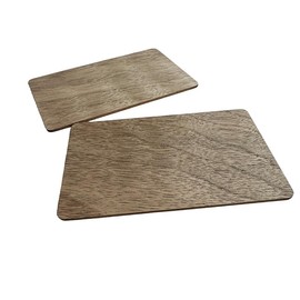 YARONGTECH Eco-Friendly NTAG215 NFC Wooden Bamboo Card Works with All NFC-Enabled Smartphones and Devices (Pack of 2) (Black Walnut)