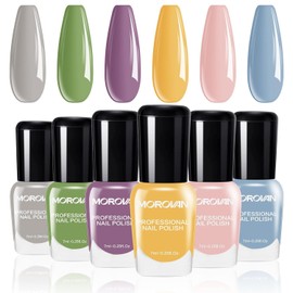 Morovan Nail Polish Set Fingernail Quick Dry Nail Polish Kit Nail Polish Bulk Finger Nail Polish Pack Glossy Toenail Polish Gifts