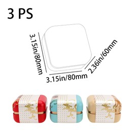 NingMengXYRHZB 3 Pcs Tea Tin Canister Mini Tea Storage Box Rustproof Square Coffee Tea Sealed Box for Store Crafts Snacks Candy and Tea