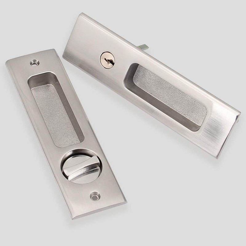 CCJH Invisible Door Locks Handle with 3 Keys for Sliding