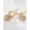 Richapex Heart Hoop Earrings 18k Gold Plated Hoop Earrings Trendy