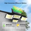 JJX Solar Outdoor Lights 3000LM 278 LED, 1 Pack 4-Head
