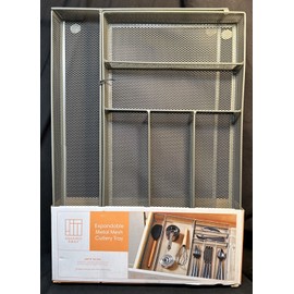 SQUARED  AWAY Small Metal Mesh Cutlery Tray 5 Compartments Squared Away / Bed Bath Beyond