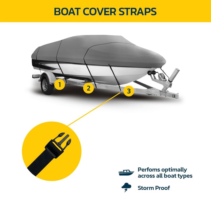Seal Skin Covers Boat Cover Tie Down Straps 12-Pack with