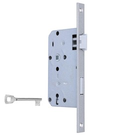 MS Beschläge Mortice Lock Square Edged 235 mm x 20 mm Mortice Lock Backset 55 mm Metal Lock Door Lock Interior Door Lock (Deadlock, DIN Right)