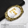 BBOTEN Western Initial Letters Belt Buckle ABCDEFG to XYZ Golden