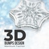 devembr Snowboard Stomp Pad, 3D Clear Snowflake Snowboard Stomp Pads,
