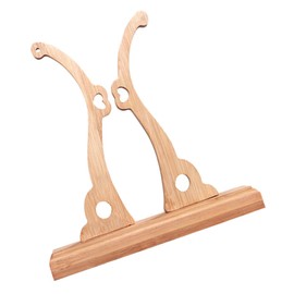 KONTONTY Round Fan Stand Traditional Chinese Style Fan Rack Easy Assembly Antique Holder for DIY Smooth Surface Design for Home Office Decor