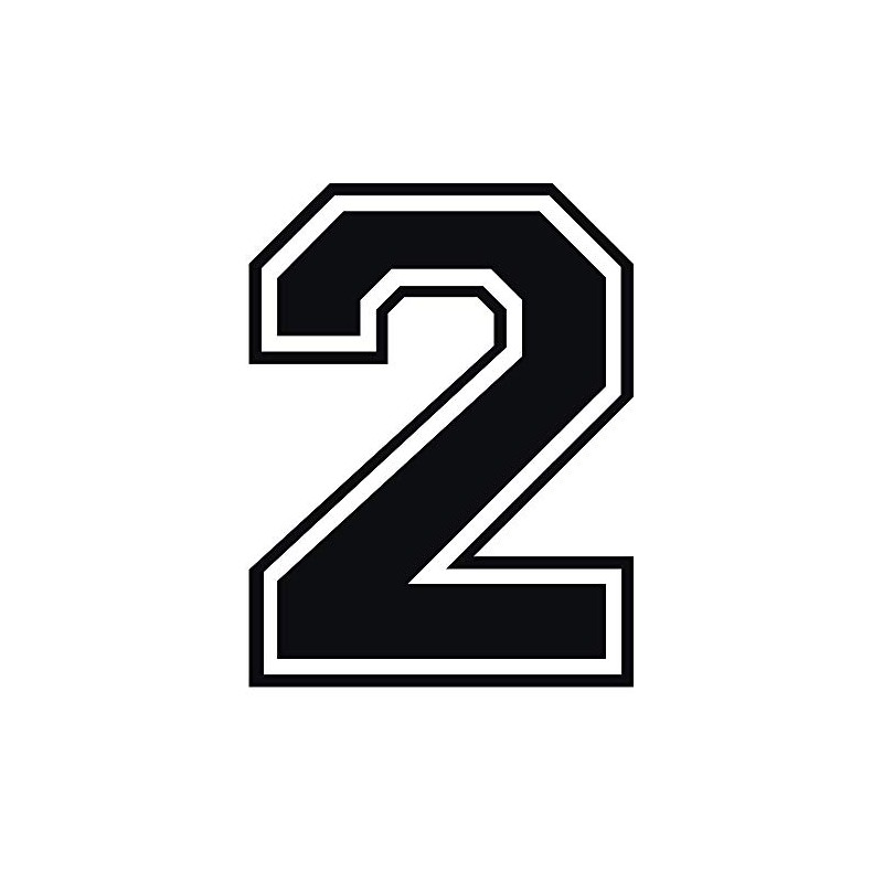 Applicable Pun Varsity Number 2 - Vinyl Decal - Black