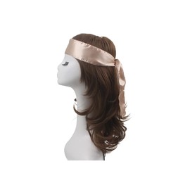2pcs Edge control soft satin headband 2.3in width hair wrap bands 20 color choice (rose gold)