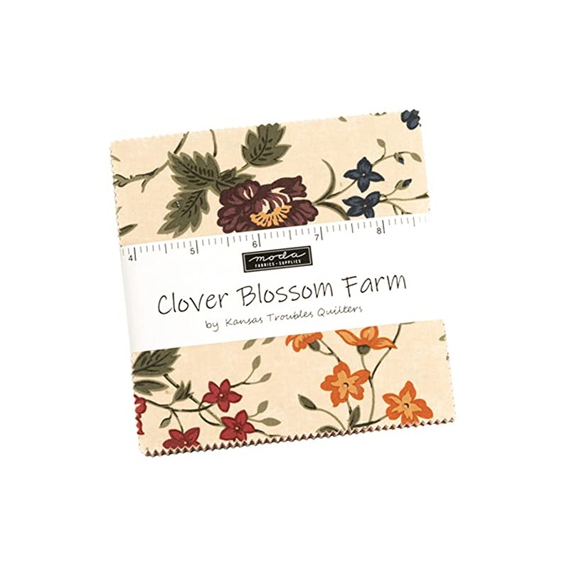 Moda Quilting Patchwork Charm Pack Clover Blossom Farm 5 Inch