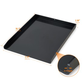 Stanbroil Universal Griddle Pan 11.8" x 15.7", Flat Top Griddle Plate Nonstick Coating Cooking Griddle for Most Gas Grills