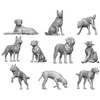 Greenstuff World GSWD-12291 Diorama Accessory 3D Printing Set, Dogs, 10